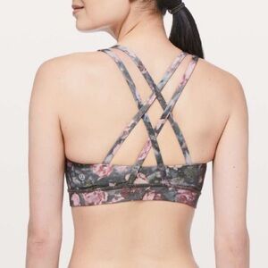 NWOT Lululemon Energy Bra Frosted Rose Multi